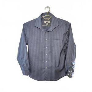 Joseph Abboud Men's Non-Iron Slim Fit Dress Shirt Size 16.5 32/33 Blue Cotton